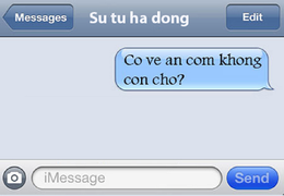 Chồng nổi đoá với tin nhắn không dấu của vợ