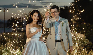 Đám cưới lãng mạn của nữ 'Cá mập' trẻ nhất và chồng doanh nhân người Pháp