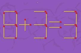 Di chuyển que diêm nào để có phép tính đúng?