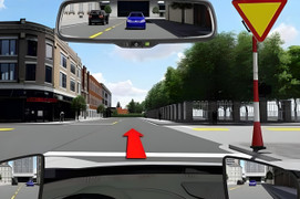 Lái xe cần làm gì khi gặp biển báo giao nhau với đường ưu tiên?