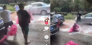 Xịt bình cứu hỏa khiến phù dâu ngã lăn ra đất, trò đùa đám cưới gây phẫn nộ