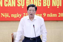 Kiểm tra công tác cán bộ đối với Ban Cán sự Đảng Bộ Nội vụ