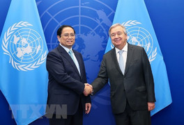 Thủ tướng Phạm Minh Chính gặp Tổng thư ký Liên hợp quốc Antonio Guterres