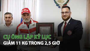 Cụ ông lập kỷ lục giảm 11 kg trong 2,5 giờ