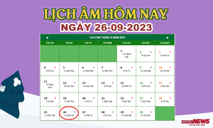 Lịch âm 26/9 - Âm lịch hôm nay 26/9 chính xác nhất - lịch vạn niên 26/9/2023