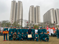 Hà Nội: Ban chỉ huy quân sự xã Tân Triều tham dự lễ ra quân huấn luyện năm 2023