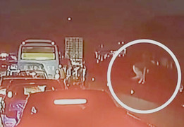 Tắc đường lại buồn đi vệ sinh, người đàn ông nhảy từ cầu vượt xuống 