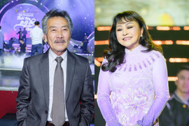 Chồng chăm sóc danh ca Hương Lan trong hậu trường