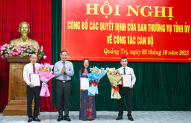 Bổ nhiệm chuyên viên chính Bộ KH&ĐT giữ chức Thư ký Bí thư Tỉnh ủy Quảng Trị