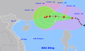 Bão Koinu giật cấp 17, đổi hướng di chuyển trước khi vào Biển Đông