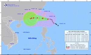 Bão Koinu ít có khả năng ảnh hưởng tới đất liền của Việt Nam