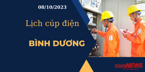 Lịch cúp điện hôm nay ngày 08/10/2023 tại Bình Dương