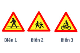 Biển nào báo hiệu gần đến đoạn đường thường có trẻ em đi ngang qua?