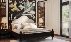 Điểm nhấn của mẫu phòng ngủ Indochine