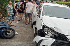 Ô tô đâm loạt xe máy trên vỉa hè ở Bình Dương: Tài xế vi phạm nồng độ cồn