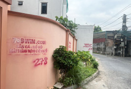 Truy tìm kẻ xịt sơn tràn lan để quảng cáo game 'bắn cá - nổ hũ' ở Thái Bình