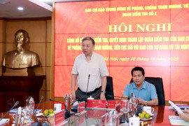 Công bố kế hoạch kiểm tra đối với Ban Cán sự Đảng Bộ Tài nguyên và Môi trường