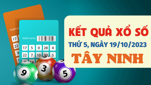 Kết quả xổ số Tây Ninh hôm nay 19/10 - XSTN 19/10/2023