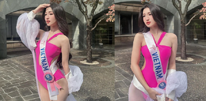 Á hậu Phương Nhi khoe bộ ảnh bikini trước thềm chung kết Miss International
