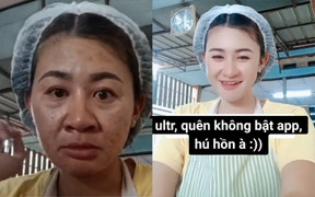 Chị gái quên bật app khiến dân mạng hết hồn về nhan sắc thật