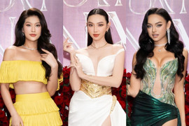 Thùy Tiên đọ sắc Thiên Ân, Mai Ngô trên thảm đỏ Miss Grand International 2023
