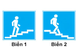 Biển nào chỉ dẫn cho người đi bộ sử dụng cầu vượt qua đường?