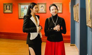 Hoa hậu Ngọc Diễm, Ngọc Hân dự triển lãm tranh của họa sĩ Bùi Văn Tuất