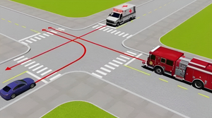 Các xe trong sa hình đi theo thứ tự nào đúng luật?