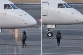 Lao ra đường băng vẫy máy bay như bắt taxi, nữ hành khách bị bắt