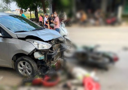 Vĩnh Phúc: Tài xế say xỉn tông liên hoàn, 4 người thương vong