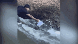 Mang ca nhựa đi bắt cá, người đàn ông nhận thành quả kinh ngạc