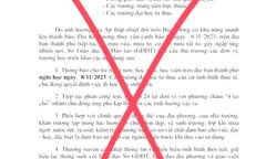 Xuất hiện công văn giả cho học sinh Đà Nẵng nghỉ học ngày 8/11