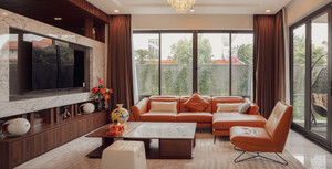 Mẫu phòng khách nhà vuông đẹp độc lạ không thể bỏ lỡ 2023