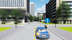 Theo tín hiện đèn của xe cơ giới, xe nào vi phạm quy tắc giao thông? 