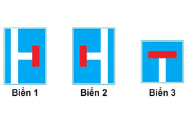 Biển nào đặt trên đường chính trước khi đến đường giao nhau để rẽ vào đường cụt?