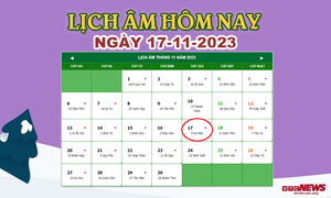 Lịch âm 17/11 - Âm lịch hôm nay 17/11 chính xác nhất - lịch vạn niên 17/11/2023