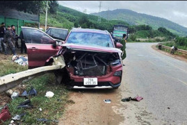 Ô tô đâm vào lan can làm 2 người chết ở Đắk Lắk: Tài xế dương tính với ma túy