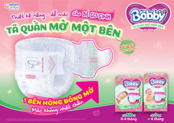 Ấn tượng Tã Quần Mở Một Bên dành cho bé sơ sinh