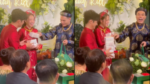 Đám cưới Gin Tuấn Kiệt và Puka ở Đồng Tháp: Lê Dương Bảo Lâm tặng cả túi tiền lẻ