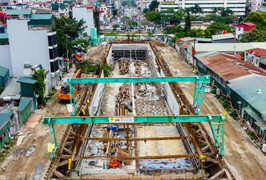 Cận cảnh hầm chui 778 tỷ đồng ở Hà Nội sau hơn 1 năm thi công