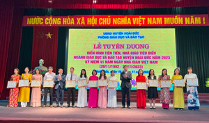 Hà Nội: Huyện Hoài Đức tuyên dương điển hình tiên tiến, nhà giáo tiêu biểu 2023