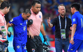 Thua Trung Quốc, tuyển Thái Lan thêm tổn thất