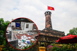 Hình ảnh không đẹp mắt ở di tích lịch sử văn hoá Cột cờ Hà Nội