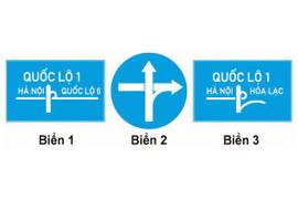 Biển nào báo hiệu cầu vượt liên thông?