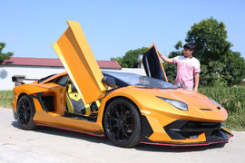 Chàng trai chế Lamborghini Aventador từ phế liệu giống như thật