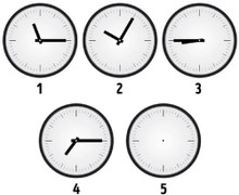 Đố bạn biết đồng hồ số 5 chỉ mấy giờ?