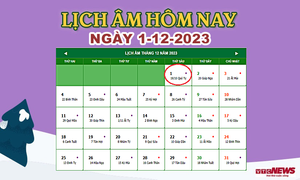 Lịch âm 1/12 - Âm lịch hôm nay 1/12 chính xác nhất - lịch vạn niên 1/12/2023