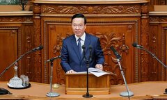 Chủ tịch nước Võ Văn Thưởng phát biểu diễn văn tại Quốc hội Nhật Bản