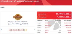 Tìm thấy vé số trúng giải độc đắc Vietlott hơn 50,5 tỷ đồng