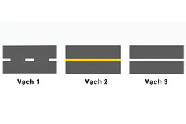 Vạch nào phân chia 2 chiều xe chạy, xe không được lấn làn, không được đè vạch?